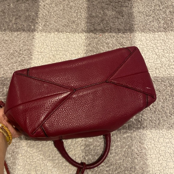 Rebecca Minkoff cranberry red leather satchel with large tassel - Picture 3 of 10